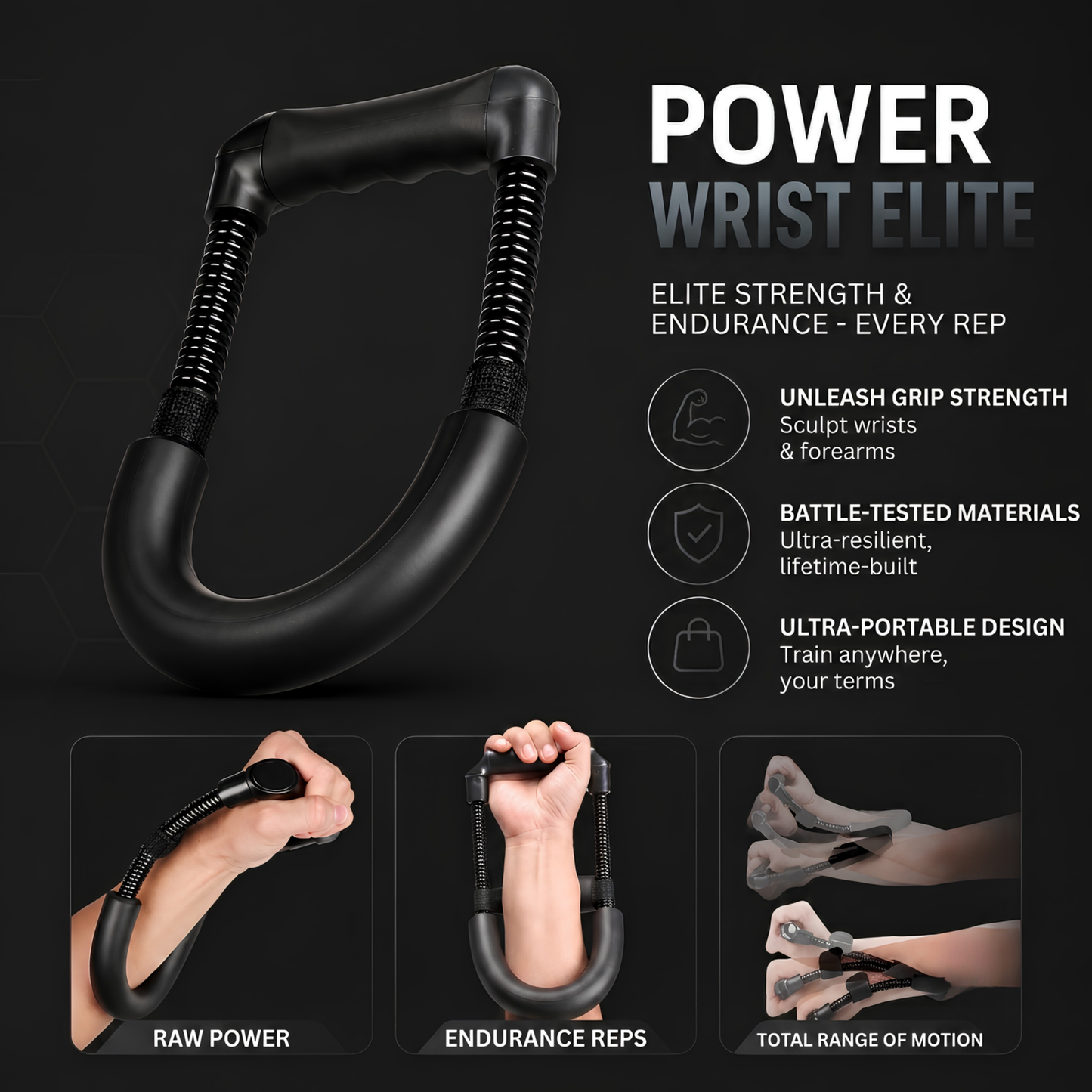 Power Wrist Elite Forearm Strengthener